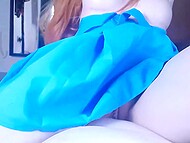 Filthy teen redhead Miss Moons dominates her slave for trying to kiss her 9