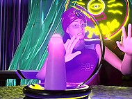 Busty girls gone wild in uncensored 3D cartoon when getting threesome pleasure with multiple dicks 5