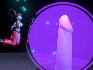 Busty girls gone wild in uncensored 3D cartoon when getting threesome pleasure with multiple dicks 6