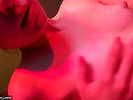 Horny young female and elderly granny go crazy with lesbian lust and fuck like hell 5