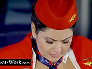Drop-dead gorgeous flight attendant Mariska X revels in the break between flights 9