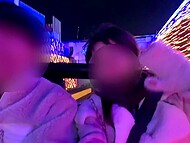 Close-up video of intimate love scenes with Japanese hottie getting creampied 11