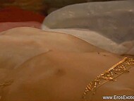 Experienced male pleasures a nude MILF with slow and wet pussy-licking session 9