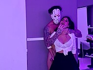 Naughty schoolgirl CutePsychosFuck gets it on with notorious slasher legend, Jason Voorhees 5