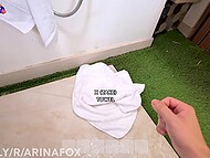 Four sweet girls ArinaFox, Sweetie Fox, Diana Rider, and MayaLis make a guy cum 5