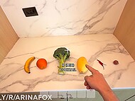 Four sweet girls ArinaFox, Sweetie Fox, Diana Rider, and MayaLis make a guy cum 6