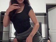 Emilykbabe with big bouncing tits gives head to the man which leads into an explosive orgasm 4