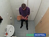 Professional nurse Nikky Dream sucks and fucks a patient to get a sperm sample at fake hospital 4