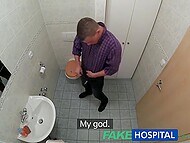 Professional nurse Nikky Dream sucks and fucks a patient to get a sperm sample at fake hospital 5