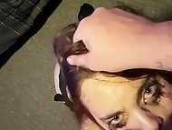 Banaqwa choked on her boyfriend's thick pecker rough and sloppy advances in a steamy amateur encounter 9