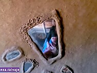 Wild Hope having wild acrobatic sex with a local dude and drinks his cum 7