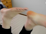 Submissive man adores licking, sniffing and sucking his Czech girlfriend's soles 11