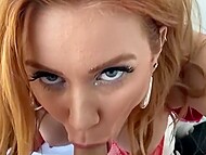 Lucky man dominates a fiery-locked bombshell Madison Morris in POV 4