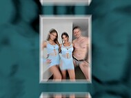 Horny dude loses control with pleasure in threesome with hot pornstars Sky Bri and Tru Kait 11