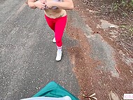 Kira Blonde teases with her big ass and gets pounded on the car hood in the mountains 6