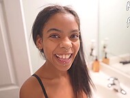 The Porn Vlogs presents: Cute young Ebony shows her best in her debut on cam 4