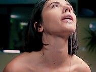 Josephine Jackson and Eve Sweet have a forbidden lesbian encounter in the gym 6