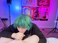 Scruppy97's ample body yields a deep-throated, sloppy oral pleasure embellished with luscious titty-fuck 8