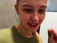 Jucielussie's secret lust, hidden deep in the mall toilet: anal squirt and playing with her pussy on cam 5