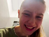 Jucielussie's secret lust, hidden deep in the mall toilet: anal squirt and playing with her pussy on cam 6