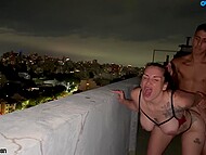 Dirty-minded stepmom MilfAngelQueen took Luen Ok on the terrace using her ample breast 8