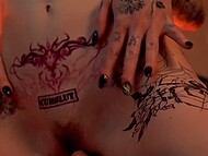 Goth style inked chick Rachel Steele subdues me in a game of Mario Kart before subjecting me to her BDSM desires 6