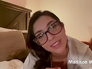 Wet virgin pussy of my horny stepsister Madison Wilde is stretched wide during her virtual sex  4