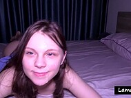 Timid college babe Lama Grey with perfect body seduces her crush on sex 7