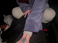 Jett Hughes eagerly anticipates a steamy date with his beloved Naomi Hughes and cums on her face at the movies 8