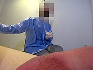 Shock at the Public Crazy Place's: fake nurse examined and rode the patient's dick 10