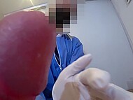 Shock at the Public Crazy Place's: fake nurse examined and rode the patient's dick 4