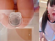 Asian sweetie BabyYurin exercises her pussy for penis with using a dildo first 4