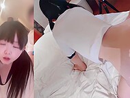 Asian sweetie BabyYurin exercises her pussy for penis with using a dildo first 7