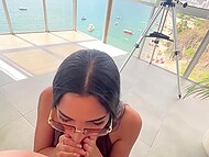 Jenna's heated lips wrap around my throbbing cock and I spread her tight Colombian pussy with my massive wiener 5