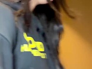 Tiffany Watson and Alex Coal go wild when they see a cock in the pool in Vegas 4