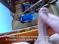 Uninhibited hotel maid witnessed my lewd behavior and helped me cum 5