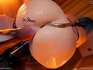 BDSM slut Creamy Spot is anally hooked, fucked and creamed on cam 11