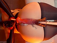 BDSM slut Creamy Spot is anally hooked, fucked and creamed on cam 6