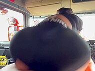 Kylie Jones, the infamous Nike Pro slut, had a wild romp with a driver in a fake truck 10