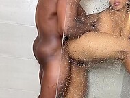 My horny stepdad hovers over me while I'm in the shower, disturbing my privacy, and bangs my pussy 9