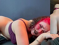 Goth BBW Vanessa Strawberry receives a generous facial during anal sex 5