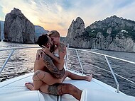 Sammm Next Door gives the captain on the boat a sultry evening delight while the crew is watching 7