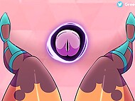 Cartoon babes with huge breasts taking fat dicks into their twats and assholes 6