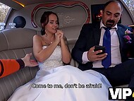 Jennifer Mendez, an alluring Czech bride, glides in a top-tier limousine and fucks a stranger for her wedding day 4