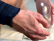 Watch Fap2it's condom balloon sex toy tutorial to hear the guy moan loudly as he approaches ejaculation 8