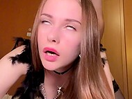 Emilia Shot bought new lingerie to impress her BF but her stepbrother fucked her first 7