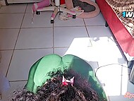 Cock-hungry girl from gym Elizabeth fx holds pure anal pleasure and lets a guy cum in her ass 4