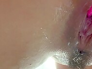 Inked MILF with huge boobs TattoogirlAlia hides in the mall bathroom to masturbate and squirts on cam 7