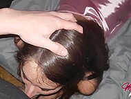 Mia Queen, a 18-year-old Latina babe, filmed with a phone when riding a cock at midnight 4