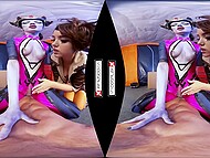 Alexa Tomas and Zoe Doll take pleasure in their private Overwatch XXX session in the Virtual Reality world 11